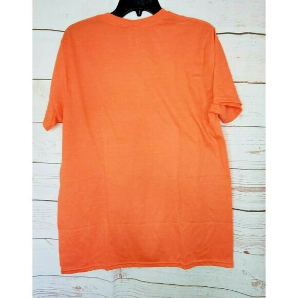 Gildan Softstyle Large Kids Peach T-Shirt | 65% Poly 35% Cotton Ring Spun - Picture 3 of 9